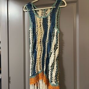 Multicolor Crochet Fringe Dress